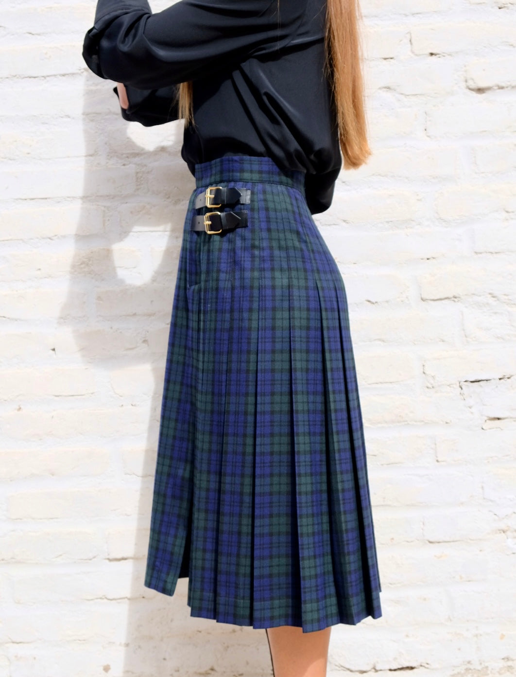 Kilt lungo con spacco Tartan