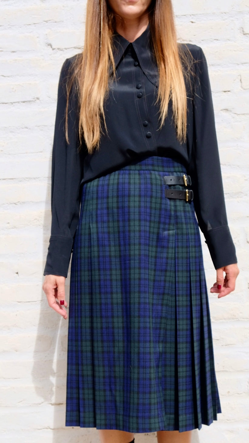 Kilt lungo con spacco Tartan